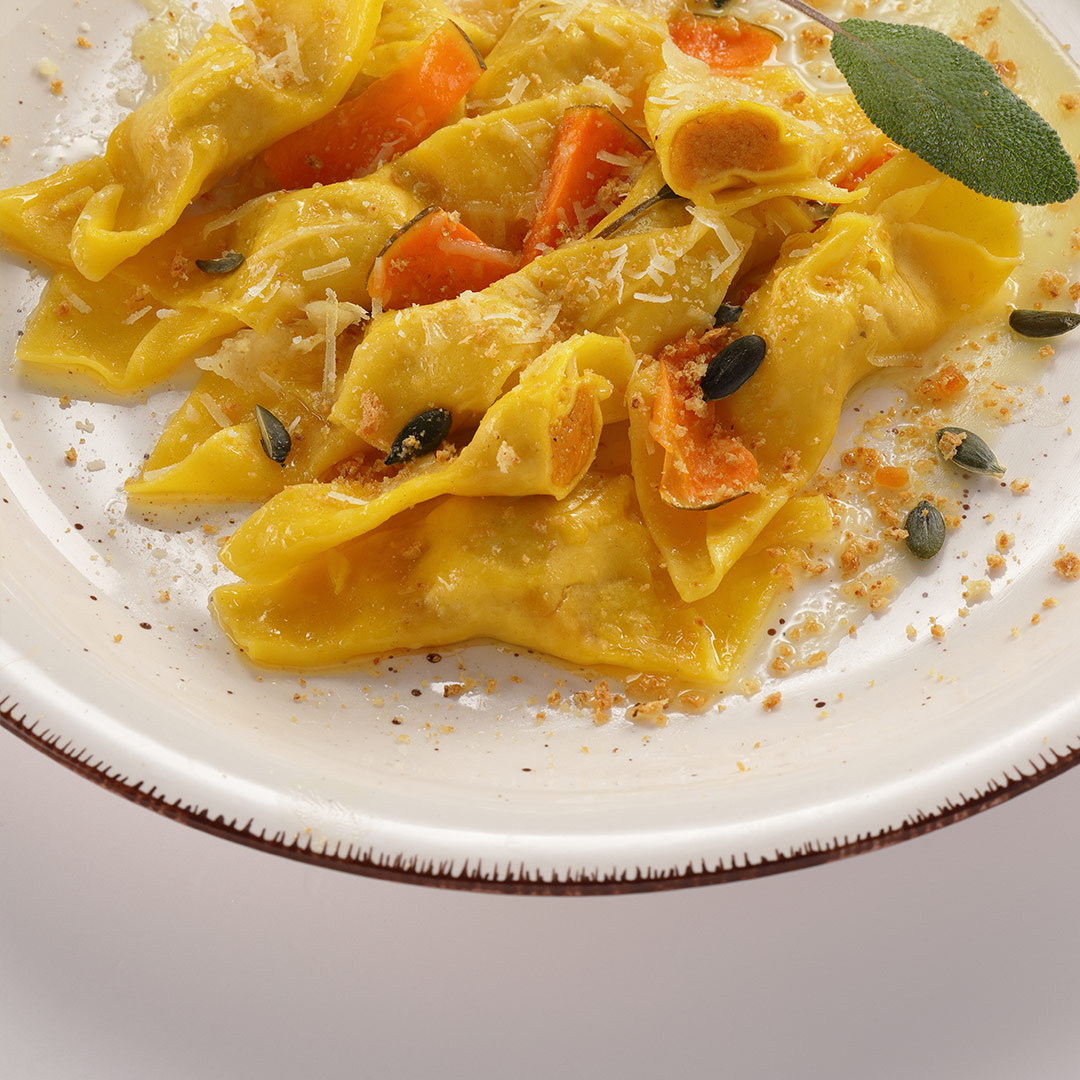 CASONCELLI COTTI ALLA ZUCCA 250 g Primi Piatti pronti a domicilio